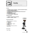 【Hey Cafe】Buddy 義式磨豆機 咖啡磨豆機(64mm 平刀 110V 硬化鋼刀盤 全鋁造機身)
