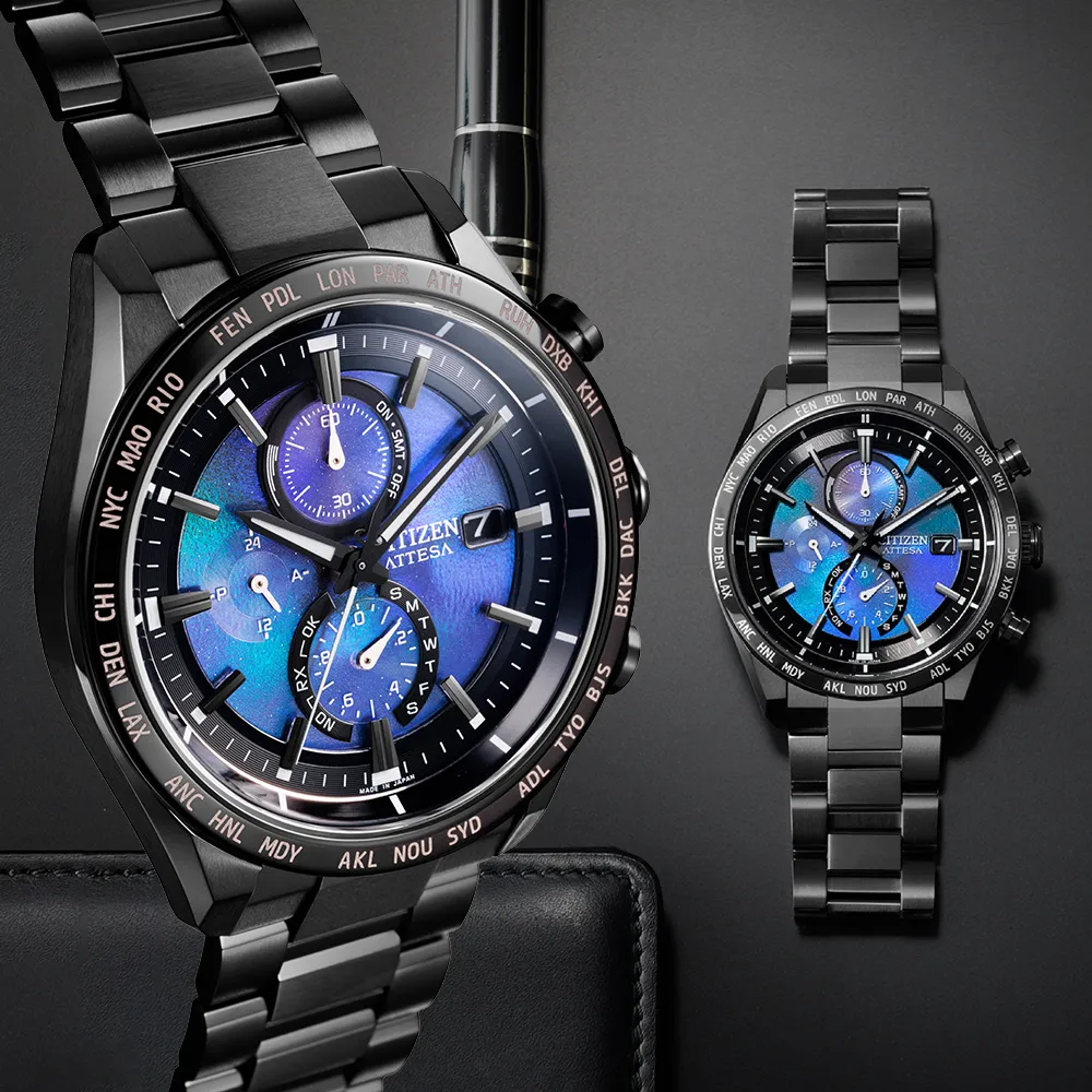 CITIZEN 星辰】GENTS 暗之月HAKUTO-R限定款電波光動能鈦金屬計時 CITIZEN 星辰】GENTS 暗之月HAKUTO-R限定款電波光動能鈦金屬計時