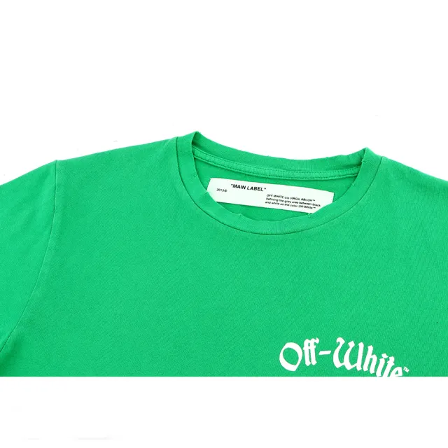 【OFF-WHITE】GOLLEGE SLIM TEE(綠色)