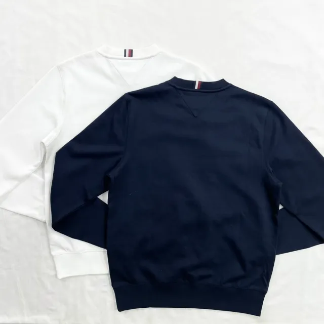 【Tommy Hilfiger】立體刺繡logo 大學T 無刷毛 湯米 男長袖 平輸品(男長袖9391BA3)