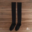 【89 zone】日系全棉加絨加厚過膝保暖 女襪 針織襪 堆堆襪 長筒襪 高筒襪 過膝襪 1 雙(灰/黑/白/綠)