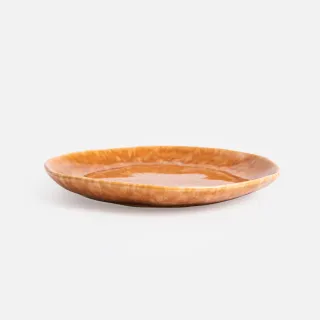 【HOLA】WAGA 斑斕陶瓷亮釉平盤19cm 橘