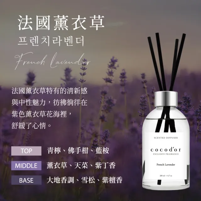 【cocodor】WHITE LABEL系列擴香瓶200ml 原廠直營