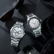【SEIKO 精工】CS系列 條紋三眼計時腕錶 41mm-白/SK027(8T63-01T0S/SBTR031J)