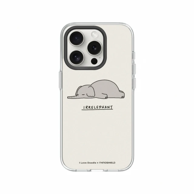 RHINOSHIELD 犀牛盾 iPhone 12系列 Clear MagSafe兼容 磁吸透明手機殼/大象(I Love Doodle)