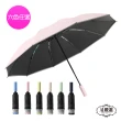 【Obeauty 奧緹】自動反向夜光安全傘-夜間照明晴雨兩用傘-安全反光條折疊雨傘/車用雨傘-IQC-210(六色任選)