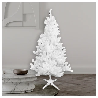 【摩達客】耶誕-4尺/4呎-120cm台灣製豪華型夢幻白色聖誕樹-裸樹(不含配件/不含燈/本島免運費)