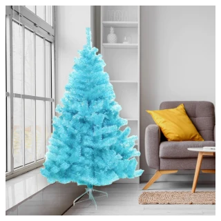 【摩達客】耶誕-4尺/4呎-120cm台灣製豪華型冰藍色聖誕樹-裸樹(不含配件/不含燈/本島免運費)