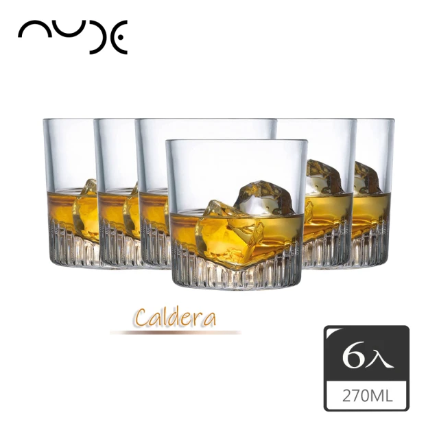 【NUDE】Caldera Tumbler Whisky Dof 水晶威士忌杯6入組 270mL(威杯/酒杯/水晶杯)