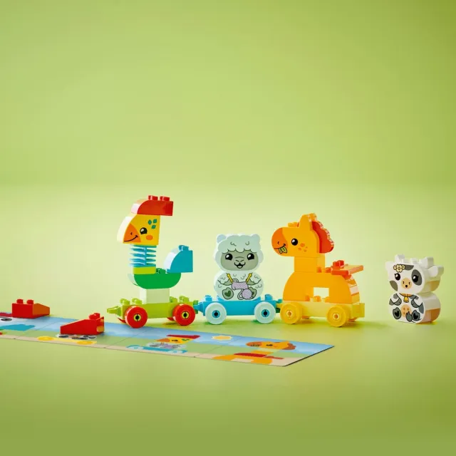 【LEGO 樂高】得寶系列 10412 動物火車(學齡前玩具 幼兒積木 大顆粒 DIY積木)