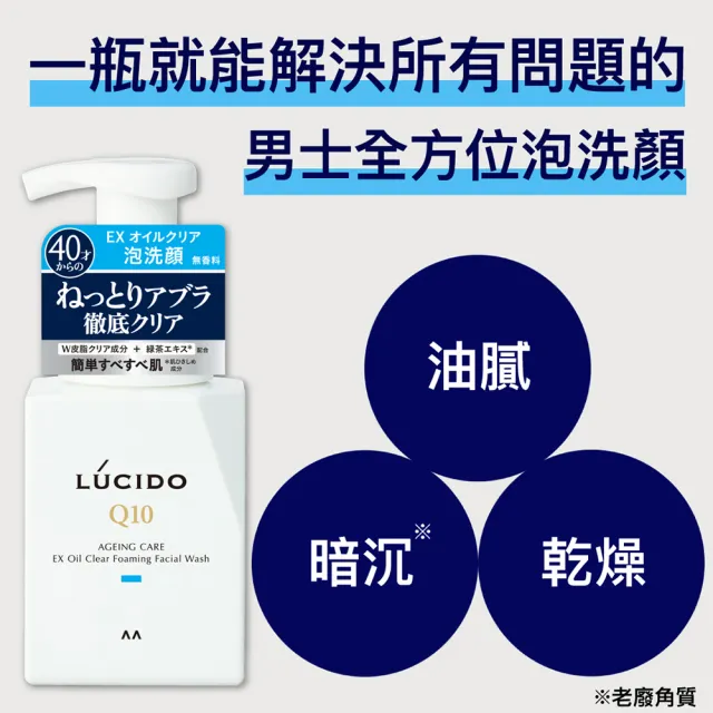 【LUCIDO 倫士度】男士全效泡洗顏150ml*4