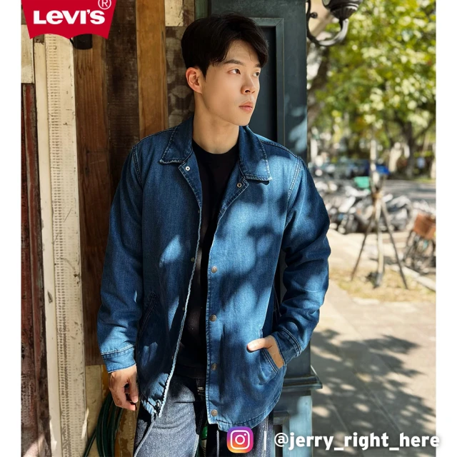 【LEVIS 官方旗艦】男款 馬褂風牛仔鋪棉外套 / 下擺抽繩 熱賣單品 A4880-0000