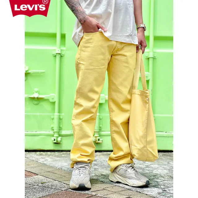 【LEVIS】Fresh夏日水果吧系列 男款 排釦直筒牛仔褲/純天然植物染色工藝 熱賣單品 00501-3296