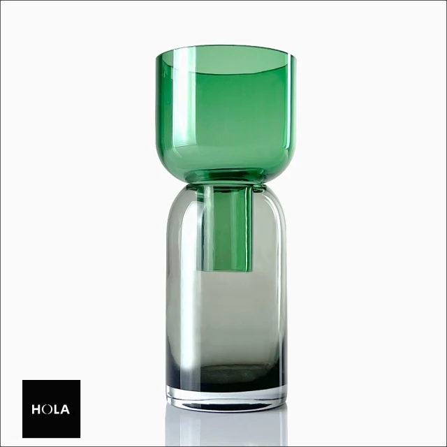 HOLAHOLA 荷蘭 Cloudnola 玻璃花器小 綠+灰