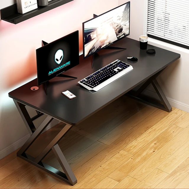 UVstar 優品星球UVstar 優品星球 極簡電競桌電腦桌 140公分 深空灰 黑色(桌子 書桌 辦公桌 工作桌 居家辦公)