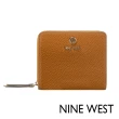 【NINE WEST】LINNETTE 純色方型拉鍊短夾-橙黃(130337)