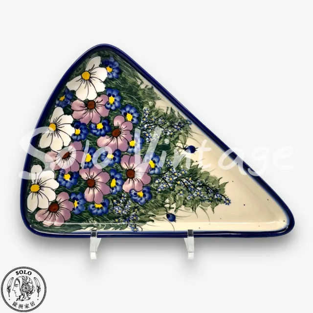 【SOLO 波蘭陶】Kalich 波蘭陶 29CM 三角盤 絢麗紫花園系列