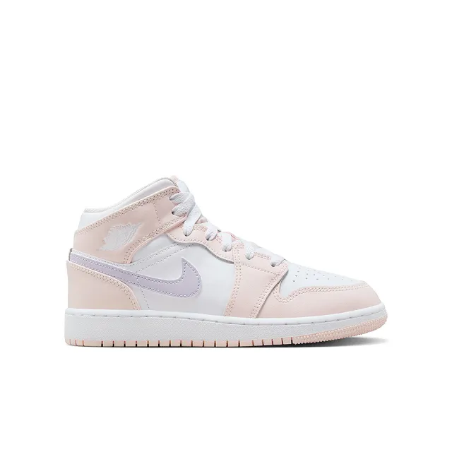 NIKE 耐吉】籃球鞋女鞋大童運動鞋包覆AJ1 喬丹AIR JORDAN 1 MID GS 粉