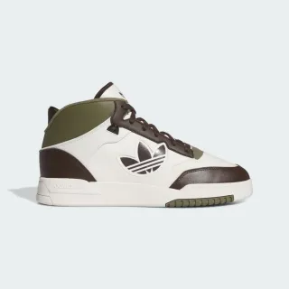 【adidas 愛迪達】Drop Step XL 2.0 男 休閒鞋 運動 經典 復古 三葉草 皮革 米白 咖綠(IE5548)