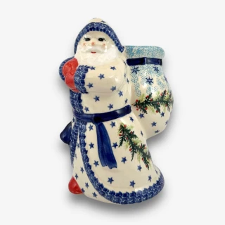 【SOLO 波蘭陶】Kalich 波蘭陶 聖誕節老人擺飾 藍色聖誕系列