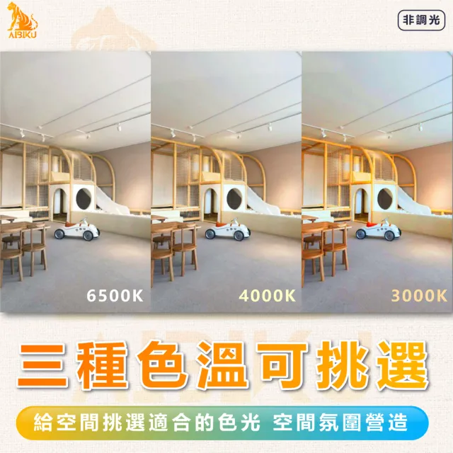 【AIBIKU】12W 高顯色LED軌道燈 筒型軌道燈 6種顏色 軌道燈(白光/中性光/黃光)