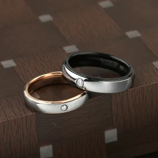 【GIUMKA】單鑽鎢鋼戒指．對戒．情人節禮物