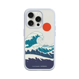 【RHINOSHIELD 犀牛盾】iPhone 12 mini/Pro/Max SolidSuit背蓋手機殼/貓咪海浪(I Love Doodle)