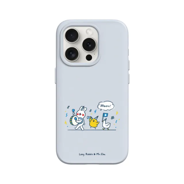 【RHINOSHIELD 犀牛盾】iPhone 12 mini/Pro/Max SolidSuit背蓋手機殼/music!(懶散兔與啾先生)