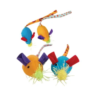 【Petstages】383趣味鈴鐺鼠組 x2入(激起貓咪狩獵的本能 撲抓 撥弄 玩樂)