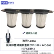 【PUREBURG】3入組-適用Siroca SVC-358 SVC-368除塵蟎機吸塵器替換用HEPA濾網芯
