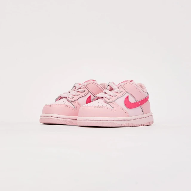 NIKE 耐吉NIKE 耐吉 休閒鞋 Dunk Low TD 頑皮豹 親子穿搭 潮流 經典 幼童鞋 低筒 粉紅色 紅色(DH9761-600)