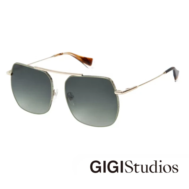 GIGI Studios 經典 大飛行框太陽眼鏡(金色 - 