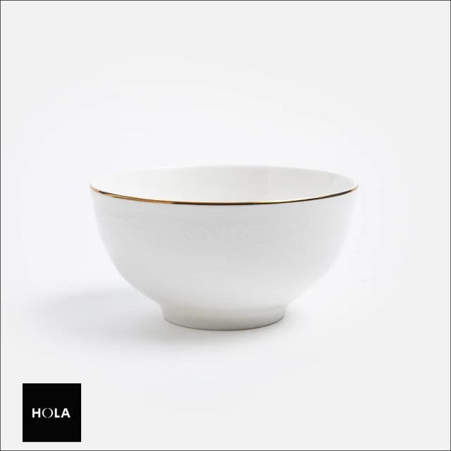 【HOLA】斯凱勒骨瓷飯碗11.9cm 花邊白