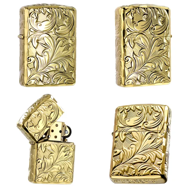 【Zippo】尊爵環繞唐草金-加厚版-防風打火機(美國防風打火機)