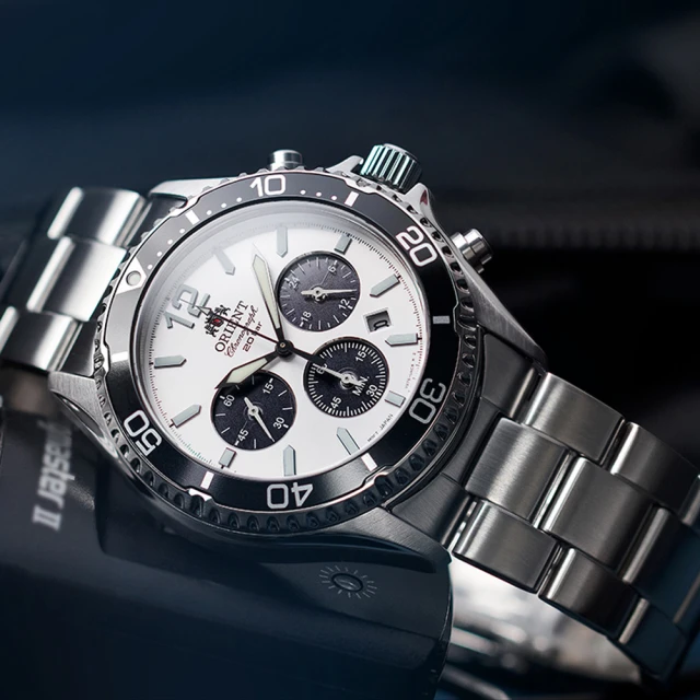 ORIENT 東方錶ORIENT 東方錶 太陽能 熊貓款 計時200米防水時尚腕錶(RA-TX0203S)