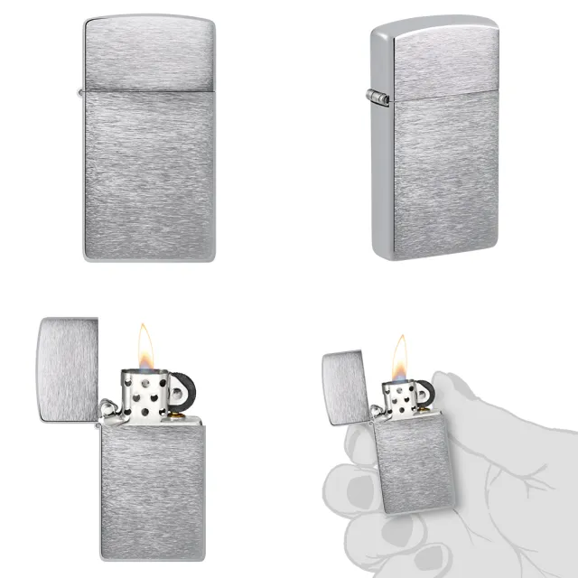 【Zippo】窄版經典拉絲防風打火機(美國防風打火機)