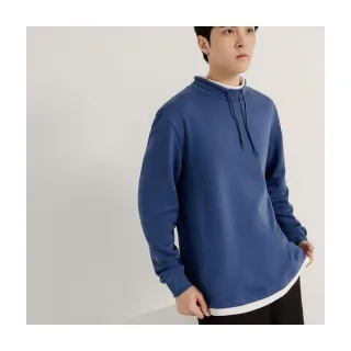 【OB 嚴選】假兩件半高領抽繩內刷毛大學TEE 《JA0019》