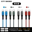 【CityBoss】勇固 100W 雙Type-C 300CM 抗彎折 快速充電線 傳輸線(適用 iPhone 三星 OPPO)