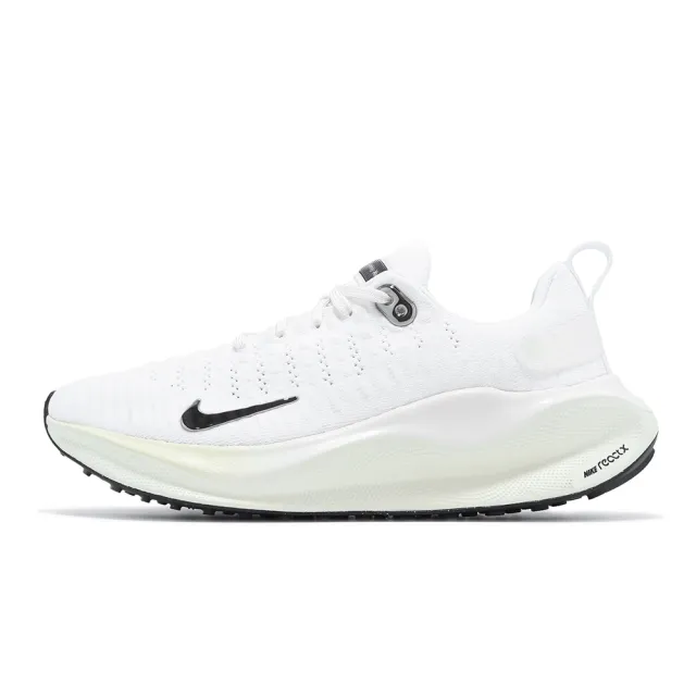 【NIKE 耐吉】慢跑鞋 Wmns ReactX Infinity Run 4 女鞋 白 銀 透氣 緩震 路跑 運動鞋(DR2670-104)