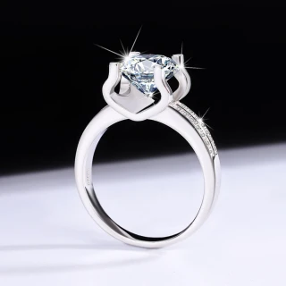 【巴黎精品】莫桑鑽戒指925純銀指環(3克拉D色經典扭頭女飾品6色a1dr49)