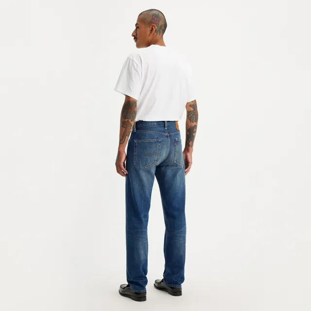 【LEVIS 官方旗艦】男 1954”s 501經典復古直筒牛仔褲/復古深藍刷色水洗/直線條刷色 人氣新品 A4677-0016