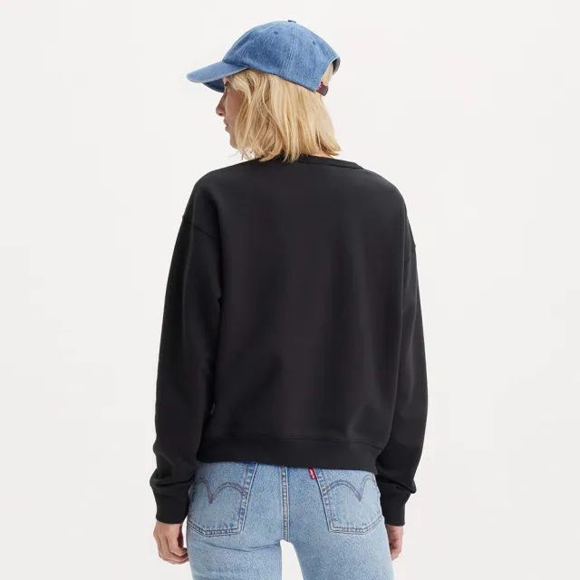 【LEVIS】女款 重磅大學Tee / 經典Logo 360GSM厚棉 黑 熱賣單品 A7288-0019