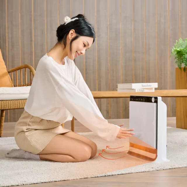 【TEKNOS】人體偵測 除臭陶瓷電暖器 TS-P1222/TS-P1223(輕薄美型好收納)