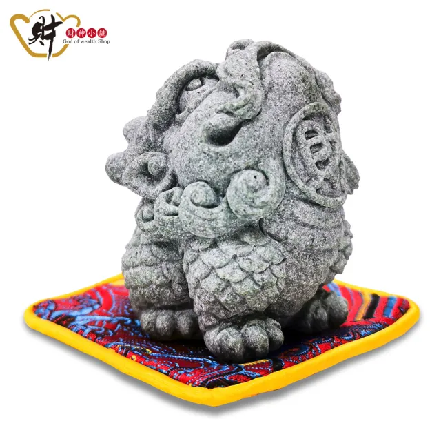 【財神小舖】七星旺財 青砂石麒麟擺件(已開光  招財 開運 銅錢 辦公桌 高雄進寶財神廟)