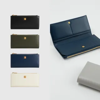 【ROBINMAY】荷絲真皮長夾(壓扣封口/多色任選)