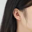 【925 STARS】純銀925耳骨夾 鋯石耳骨夾/純銀925繽紛彩色鋯石鑲嵌經典耳骨夾(黃金色)