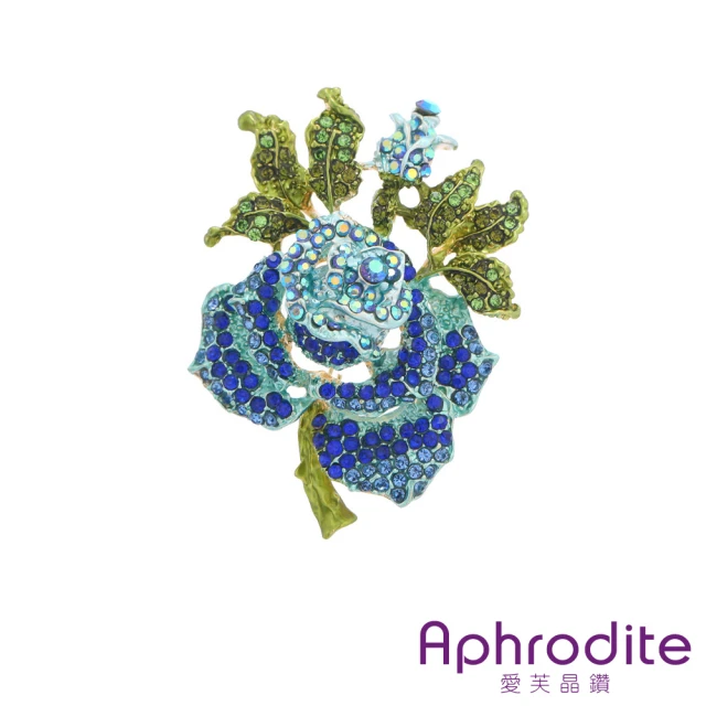 Aphrodite 愛芙晶鑽 閃耀海藍水晶鋯石幾何拼接造型耳