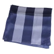 【BURBERRY 巴寶莉】格紋絲綢緞面圍巾(深藍色)