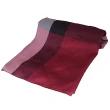【BURBERRY 巴寶莉】格紋絲綢緞面圍巾(紅色)