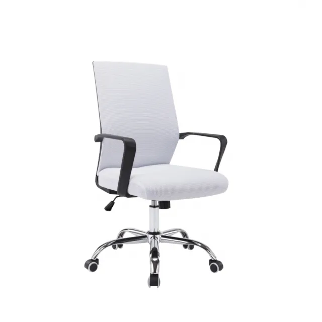 【E-home】Brio布立歐扶手半網可調式電腦椅 2色可選(電腦椅 辦公椅 會議椅)